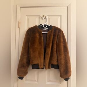 Elizabeth and James Faux fur coat